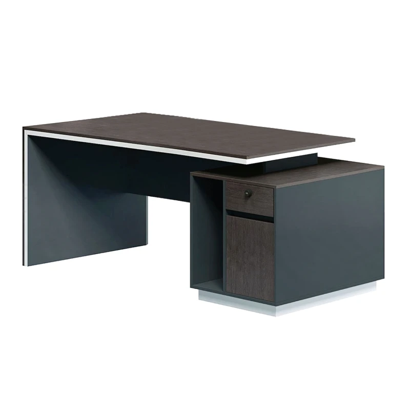 ADVANCE Desk 180x80 Dark Walnut/Grey