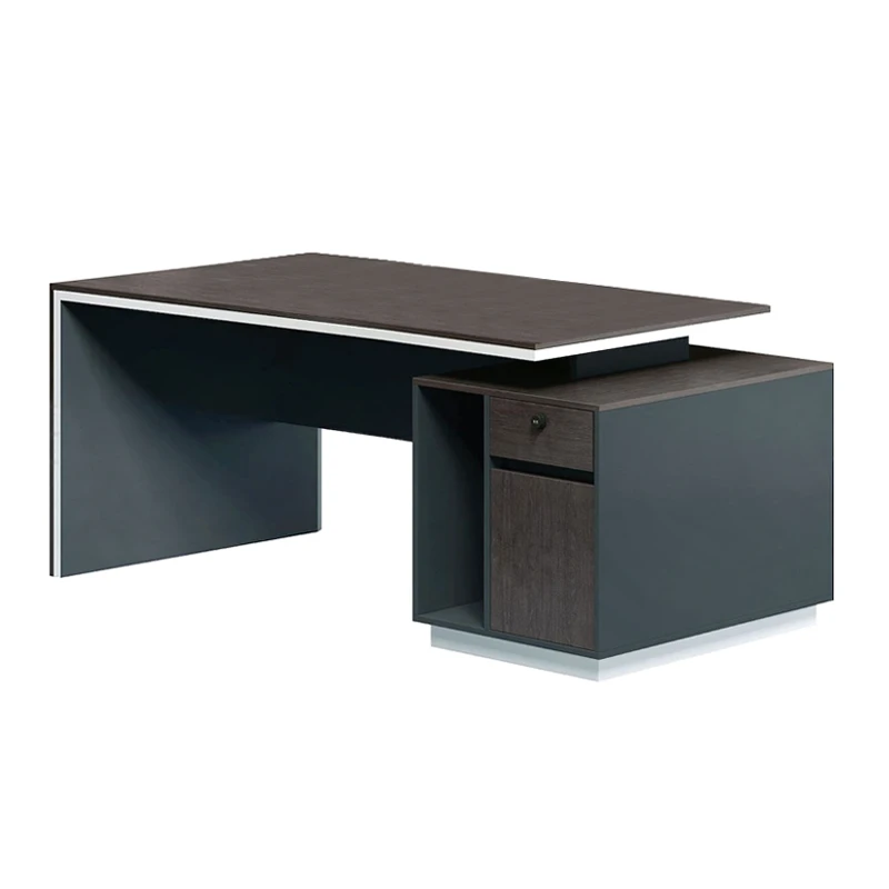 ADVANCE Desk 200x80 Dark Walnut/Grey