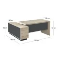 PROGRESS Desk 180x160cm Elm/Grey