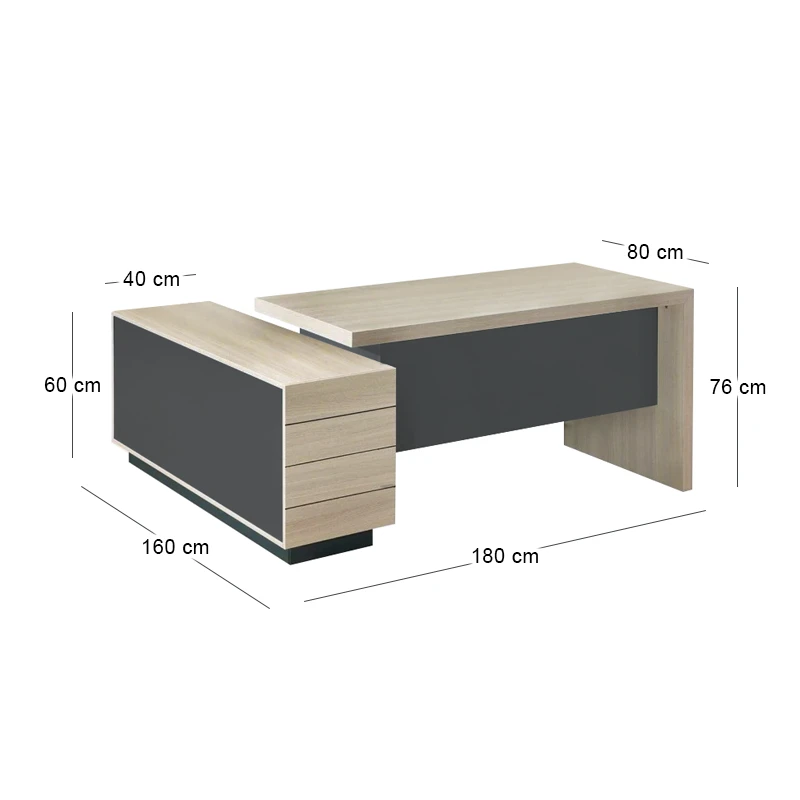 PROGRESS Desk 180x160cm Elm/Grey