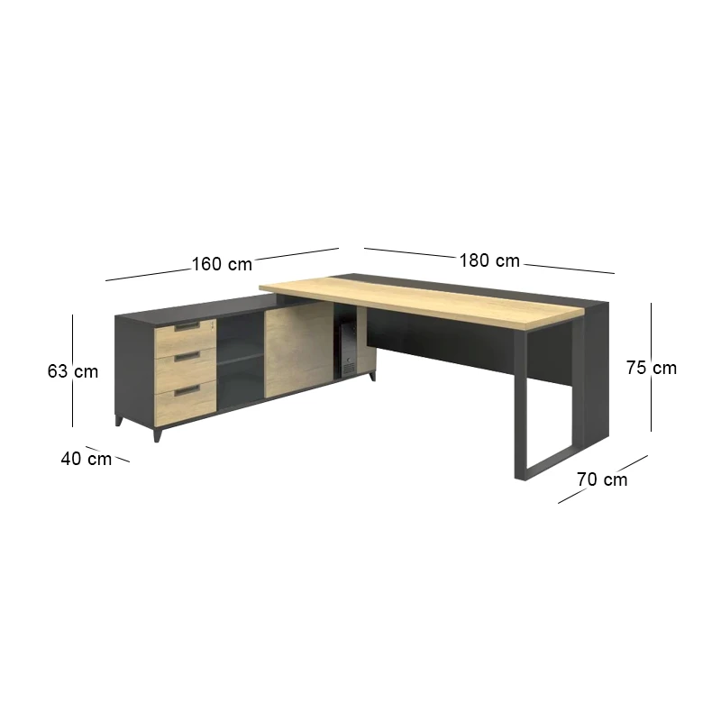 PROJECT Desk 180x160cm Sonoma/Grey