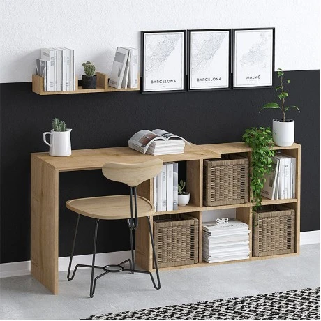 Blake Megapap melamine working desk in oak color 145x45x74cm.