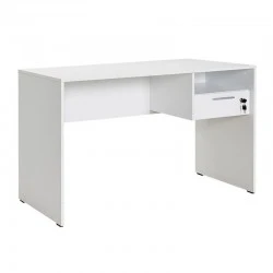 Γραφείο εργασίας με κλειδαριά Concept Megapap χρώμα λευκό 120x60x75εκ.