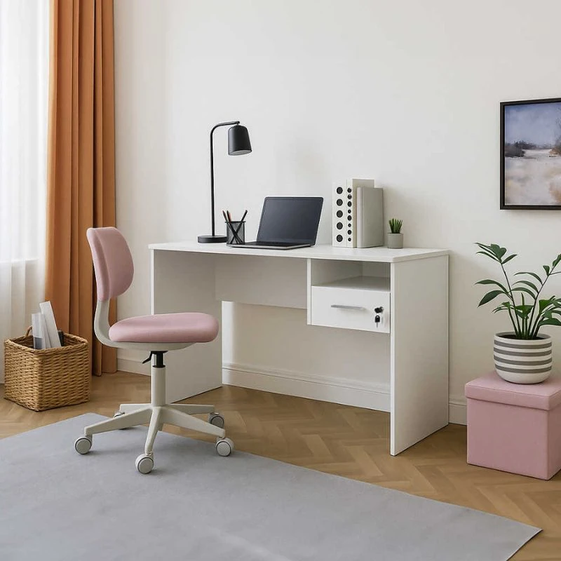 Concept Megapap desk in white color 120x60x75cm.