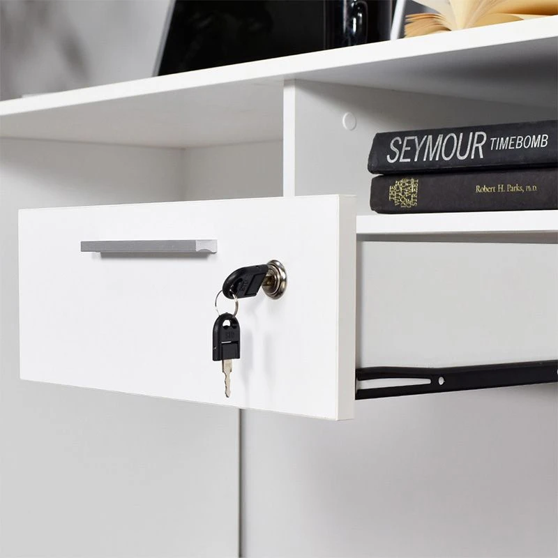 Concept Megapap desk in white color 120x60x75cm.