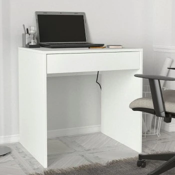 Mida Megapap melamine desk in white color 72x60x73,8cm.