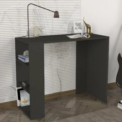 Netenia Megapap melamine desk in anthracite color 90x40x74cm.