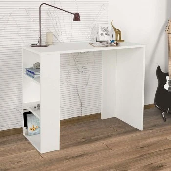 Netenia Megapap melamine desk in white color 90x40x74cm.