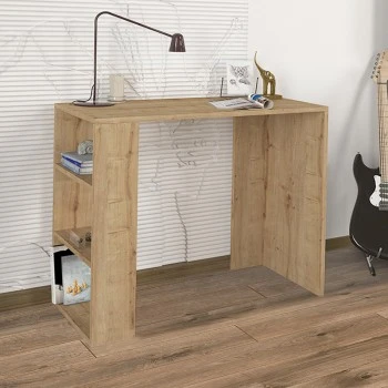 Netenia Megapap melamine desk in sapphire oak color 90x40x74cm.