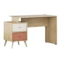 Terra Megapap melamine desk in florida oak color 129x55x75cm.