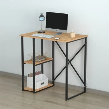 Verno Megapap metal - melamine study desk in pine oak color 90x59.8x92.8cm.