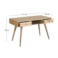 TEKA Console/Desk 117x60x76 Acacia Natural Finish