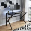 GAMING Desk 100x60x75cm Steel Black