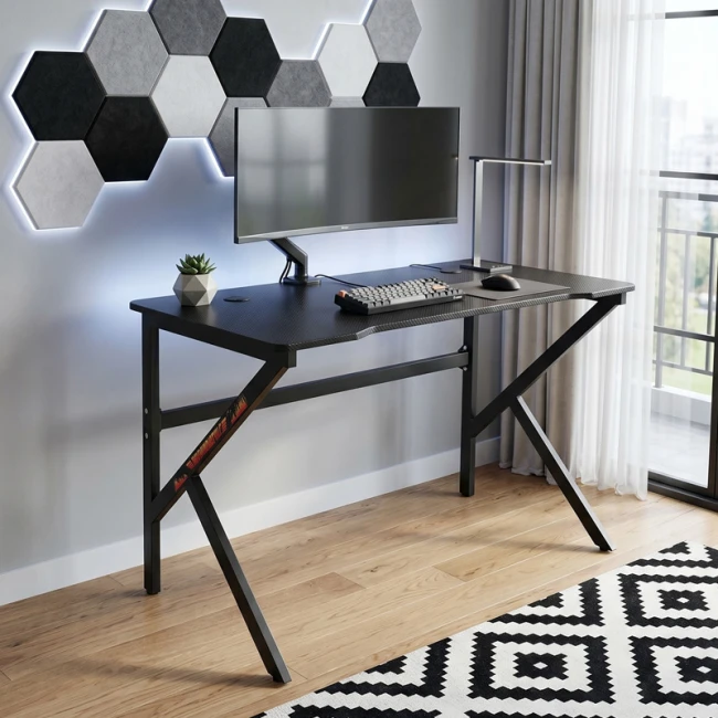 GAMING Desk 100x60x75cm Steel Black