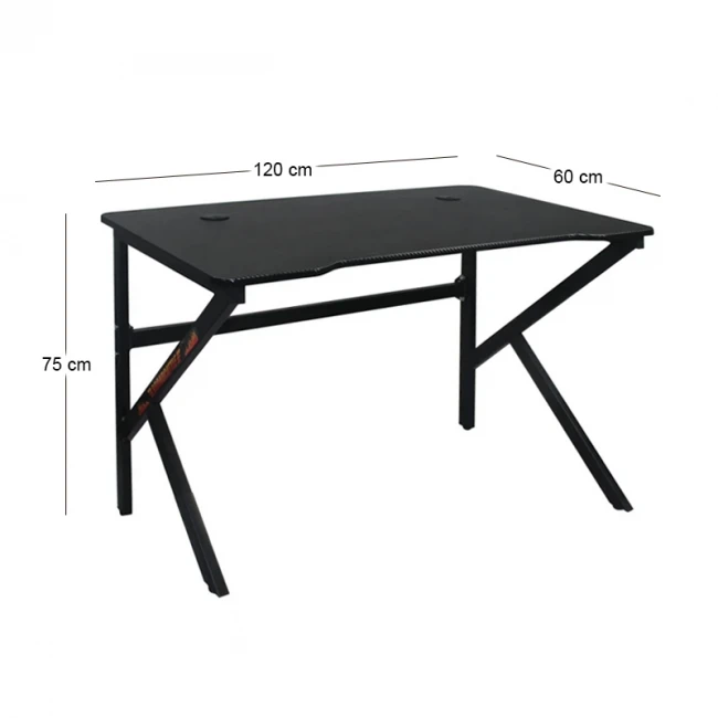GAMING Desk 100x60x75cm Steel Black