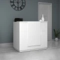 Γραφείο υποδοχής - reception Gemini Megapap χρώμα λευκό 120x70x110εκ.