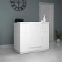 Γραφείο υποδοχής - reception Gemini Megapap χρώμα λευκό 120x70x110εκ.