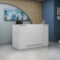 Γραφείο υποδοχής - reception Gemini Megapap χρώμα λευκό 180x70x110εκ.
