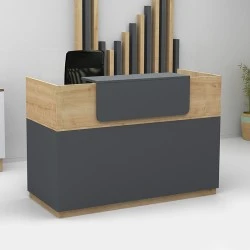 Lemmon Megapap melamine reception office in sonoma - anthracite color 160x70x110cm.