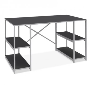 Γραφείο υπολογιστή - εργασίας Ettore Megapap χρώμα ανθρακί 130x60x75εκ.