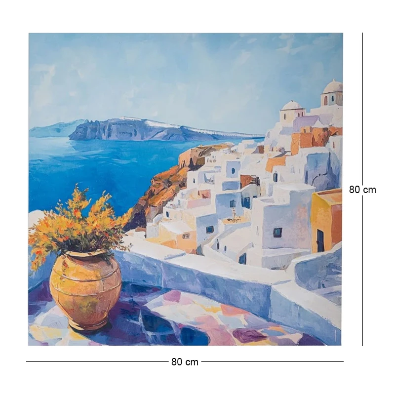 GREEK ISLAND ΠΙΝΑΚΑΣ ΣΕ ΤΥΠΩΜΕΝΟ ΚΑΜΒΑ 80Χ80ΕΚ