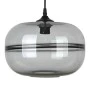 GLASS GREY PENDANT D30x20CM