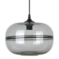 GLASS GREY PENDANT D30x20CM