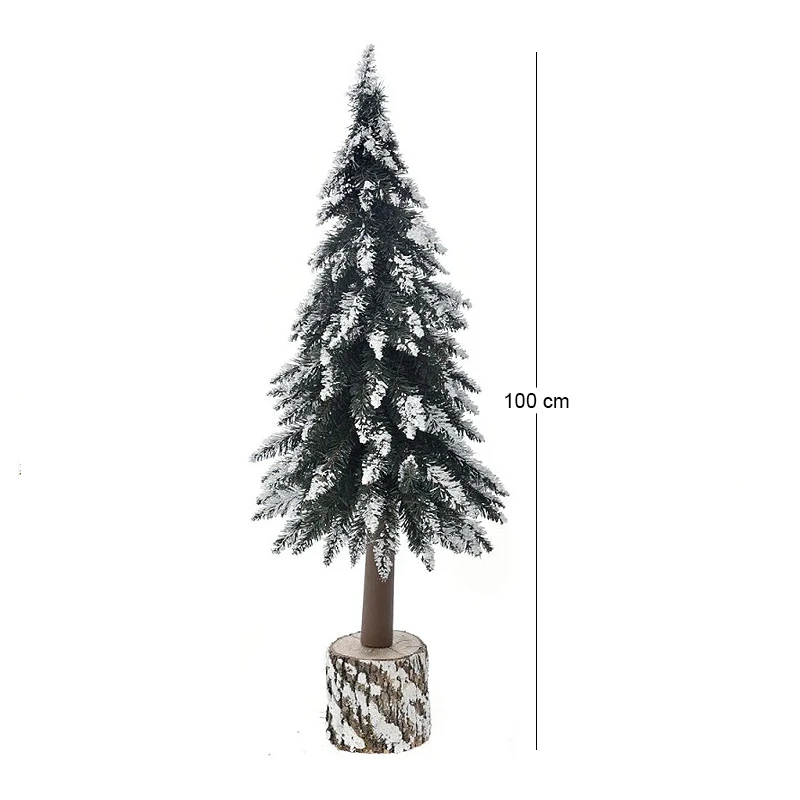 NATURAL TRUNK SNOWY CHRISTMAS TREE 100CM
