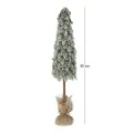 XMAS SNOWY CONE TREE IN JUTE BAG 80CM