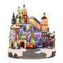 XMAS LIGHTED VILLAGE WITH ANIMATED TRAIN INCLUDING  ADAPTOR 33X30X37CM