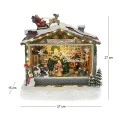 ΧΡΙΣΤΟΥΓΕΝΝΙΑΤΙΚΟ ΜΑΓΑΖΙ CHRISTMAS MARKET ΜΕ ΦΩΣ ΚΙΝΗΣΗ ΚΑΙ ΜΟΥΣΙΚΗ 27Χ15Χ27ΕΚ ΡΕΥΜΑΤΟΣ