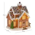 XMAS CANDY HOUSE WITH LED LIGHTS 25X17X27CM