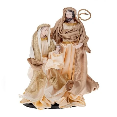 XMAS HOLY FAMILY FIGURINES 30CM IN GOLD COLOR