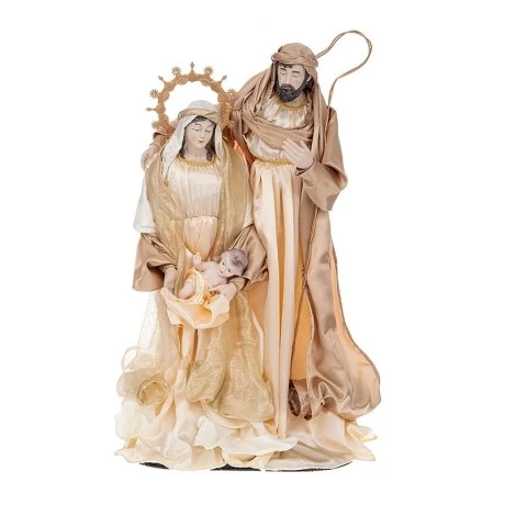 XMAS HOLY FAMILY FIGURINES 90CM IN GOLD COLOR