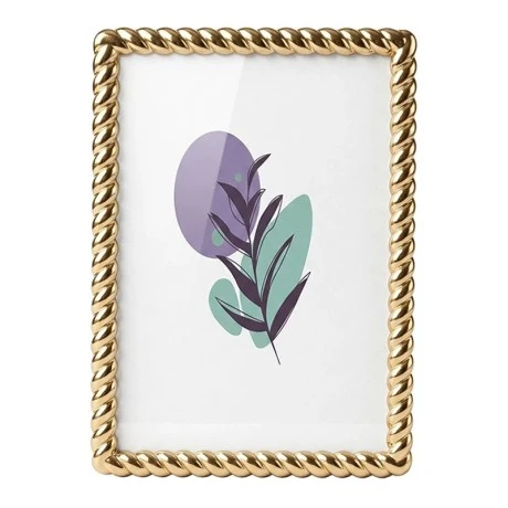 GOLD EMBOSSED METAL FRAME 16,5X11CM