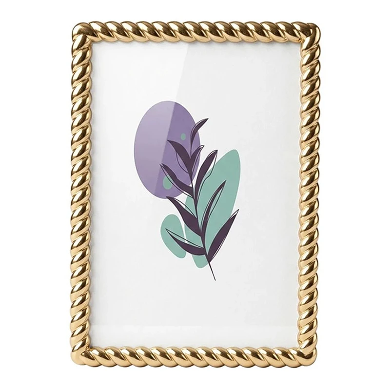 GOLD EMBOSSED METAL FRAME 16,5X11CM