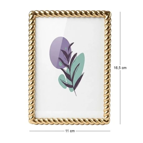 GOLD EMBOSSED METAL FRAME 16,5X11CM
