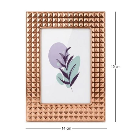 GOLD EMBOSSED METAL FRAME 19X14CM