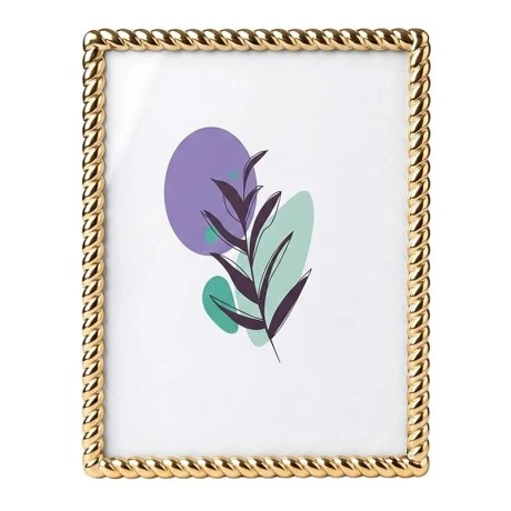 GOLD EMBOSSED METAL FRAME 19X14CM