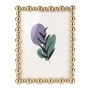 GOLD METAL PHOTO FRAME WITH PEARLS 20Χ15CM