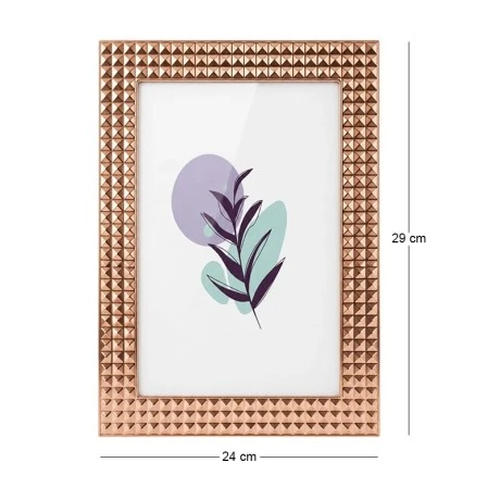 GOLD EMBOSSED METAL FRAME 29X24CM
