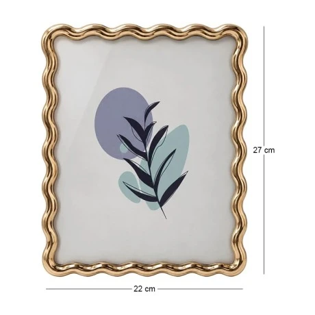 WAVY PHOTO FRAME IN GOLD COLOR 27X22CM