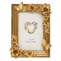 GOLD RESIN EMBOSSED BUTTERFLY PHOTO FRAME 10X15CM