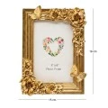 GOLD RESIN EMBOSSED BUTTERFLY PHOTO FRAME 10X15CM
