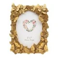 GOL RESIN PHOTO FRAME WITH EMBOSSED BUTTERFLY 13X10X7CM