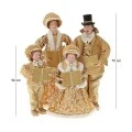GOLD  CHRISTMAS CAROLING FAMILY 70CM SET 4