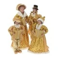 GOLD  CHRISTMAS CAROLING FAMILY 95CM SET 4