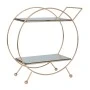 GOLD TWO-STORY METAL PLATE WITH MIRROR D39,5X17X43CM