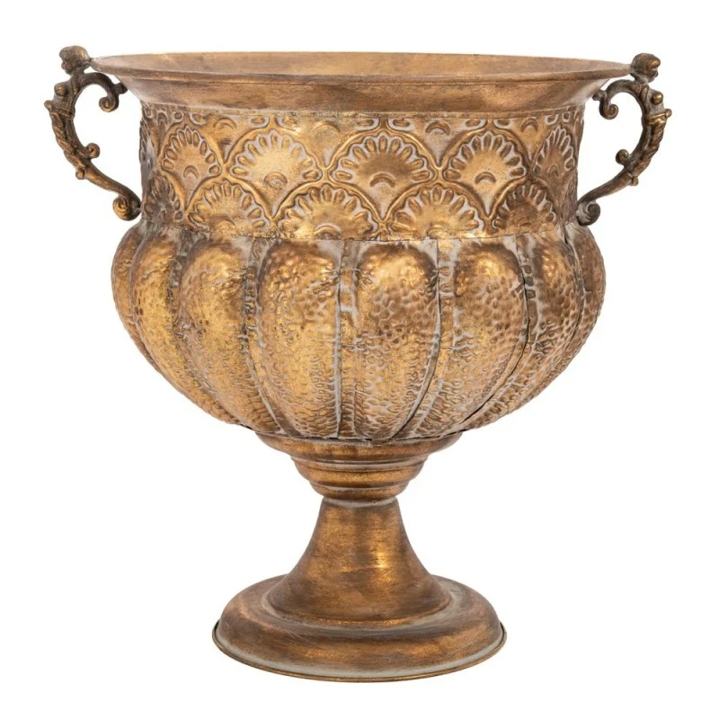 GOLD METAL POT 51,5X45X50CM