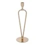 GOLD METAL CANDLEHOLDER ON ROUND METAL BASE 10X10X31CM